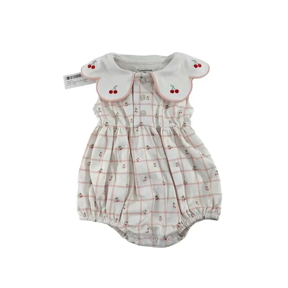 Tecomoabesos Cherry Pima Romper Pink Size 3M